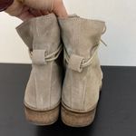 ASOS Tan Suede Heeled Booties Lace Up Photo 55