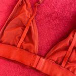 SKIMS  cotton rib plunge bralette in brick size M Photo 3