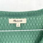 Madewell  Cropped Crinkled Green Long Sleeve Lightweight Button Down Cardigan Top Photo 6