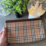 Burberry Checkered Zip Pouch Clutch Photo 3