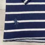 Polo  Ralph Lauren Navy White Striped Ribbed Cotton Blend Turtleneck Top Stretch Photo 2