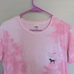 PINK - Victoria's Secret  tie dye short sleeve t-shirt with pocket in pink and black size XS. Photo 1
