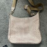Brahmin  Embossed Croc Leather Crossbody / Shoulder Bag – Neutral Blush Photo 2