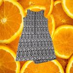 Attention BLACK and White‎ geometric Shape  Dress Size Large Photo 3