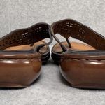 Women’s Born Leather Laser Cut Sandals Slip On Thong Black size 8 Photo 5