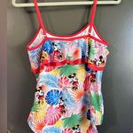 Disney Red and Multicolor One Piece Swimsuit Photo 1