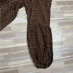 Timeless Brown Polka Dot Dress, Size Medium Photo 8