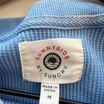 Sundry  Sunnyside Waffle CrewNeck washed blue Long Sleeve Top M Photo 0
