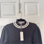 Treasure & Bond  Small‎ Ruffle Trim Cardigan Track Jacket Charcoal Gray No… Photo 4