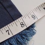 Ecru  blue denim cropped flare raw hem jeans size small Photo 12