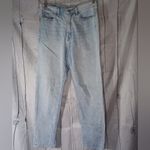 American Eagle Outfitters Lightly Distressed Mom Jeans Light Blue Photo 0