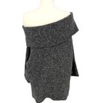 Bobi Los Angeles Off-Shoulder Half Sleeve Knit Top Charcoal Gray Size Medium Photo 4