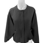 New Balance Women's Black Long Sleeve Crew Neck Pocket Cocoon Coat Jacket Size M Photo 0