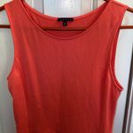 Theory Daniko Pryor Mini Dress Coral Sz S Stretchy Sleeveless Ponte Tank Photo 3