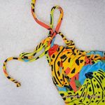 NEW It’s Now Cool Free People square top string bottom bikini‎ in bananas, L Orange Size L Photo 7