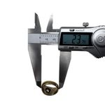 14KT HGE Gold Electroplate Art Deco Ring w Large CZ Stone Sz 10 Textured Vintage Photo 9