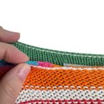 Zaket & Plover 100% Cotton Multicolor Striped Knit Sweater Colorful Small Pink Photo 4