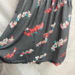 American Eagle Outfitters women's gray floral corset cross strap tie mini dress Size 10 Photo 2