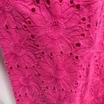 Sigrid Olsen Sigrid Olson Pink Floral Eyelet Dress Sleeveless 100% Cotton Womens L New Spring Photo 8