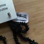 Free People  Brandy Bow‎ Dangles Beaded Earrings - Black - NWT Photo 5