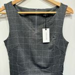 Modcloth Sleeveless Gray Jumper Dress with Lavender Pinstripe Squares Liza Luxe Photo 8