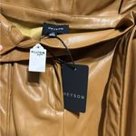 NWT Heyson Tan Faux Leather Paperbag Tie Waist Pants Women’s Size 2XL Brown Plus Photo 2