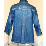 Ashley Stewart Denim 2 Piece Women's Jacket Button Down Matching Skirt Set 14 16 Photo 3