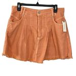 Anthropologie NWT Pilcro Pleated Micro Denim Skirt Size 10 in Pink/Rose Orange Photo 3