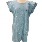 Hanna Andersson Embroidered Chambray Dress Relaxed Fit Denim Blue size L NWT Size L Photo 4