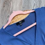 Lulus‎ heart of marigold denim blue wrap maxi dress Photo 4