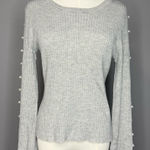 Ultra Flirt  Light Gray Ribbed Sweater Photo 0