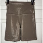Beyond Yoga  Shorts Size XS Twinkle High Waist Biker Mocha Brown Athletic Sparkle Photo 2