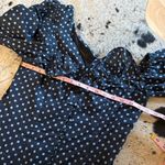 Majorelle Sonia Mini Dress in Blue Dot Ruffle Puff Sleeve Polka Dot Size Medium Photo 7