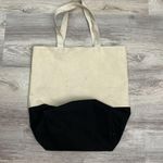 Leed's Beige Miami Graphic Canvas Open Top Tote Approximately 14" X 15" Tan Photo 1