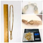 Sterling Silver  with gold overlay, layered tassel necklace Photo 5
