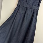 ZARA NWT  Denim Asymmetrical Midi Dress Sz Small Belted Grunge Chic Photo 13