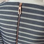 Ivanka Trump  | Blue & White Striped Dress With Ruffle Bell Sleeves | Size 4 Photo 4