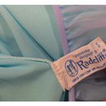 American Vintage 60s Vintage Sheer Babydoll Top Blue and Green Small Photo 3