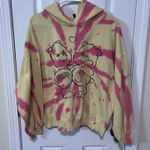 Divided Care Bears Hoodie Tie-Dye Yellow & Pink Photo 0