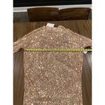 In The Mood For Love Elisa Sequin 3/4 Sleeve Sheath Mini Dress Gold XS NWT Photo 2