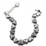 Brighton  Enchanted Hearts Silver Plated Charms Slide Bracelet Photo 0