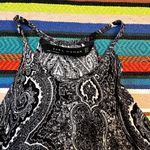 ZARA  boho paisley halter neck swing crop top in black & white size xs Photo 9