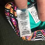 Amica Geometric Bikini Top NWT Large Caged Back Strappy Swim Suit Bathingsuit Black Size M Photo 4