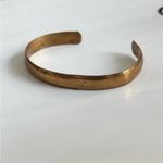 Textured Gold Brass Cuff Bracelet Photo 3