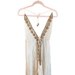 Kareena’s Embellished Silk Maxi Dress‎ One Size Halter Neck Fairy Y2K Bohemian White Size M Photo 12