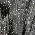 Exlura Pleated Skirt Large Black Polka Dot Maxi Stretchy Swing Flowy Feminine Black Photo 2