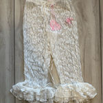 Sugar Thrillz Daring Love Lace Capri Pant White XS NWT Photo 0