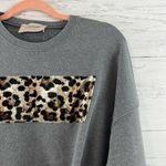 Loyd/Ford Gray Velvet Leopard Sweatshirt Size M Size M Photo 4