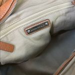 Banana Republic  camel color Leather satchel Shoulder Bag with crossbody strap Photo 5