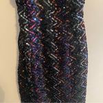 Gunne Sax Vtg Jessica McClintock Dress Chevron S 1980s Prom Sequins Bow Desc Photo 2